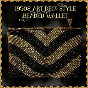 1950s Vintage Beaded Wallet